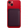 Кардхолдер для Apple iPhone Leather Wallet MagSafe Dark Cherry, темная вишня (MM0T3)