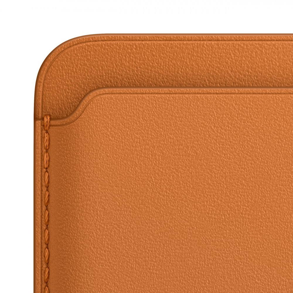 Купить Кардхолдер для Apple iPhone Leather Wallet MagSafe Golden Brown,  золотисто-коричневый (MM0Q3) в Новосибирске по цене 300 р.