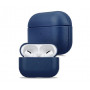 Чехол защитный K-DOO LuxCraft (PC+PU Leather) на Airpods Pro синий (Blue)