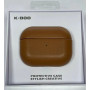 Чехол защитный K-DOO LuxCraft (PC+PU Leather) на Airpods Pro коричневый (Brown)