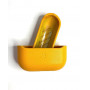Чехол защитный K-DOO LuxCraft (PC+PU Leather) на Airpods Pro желтый (Yellow)