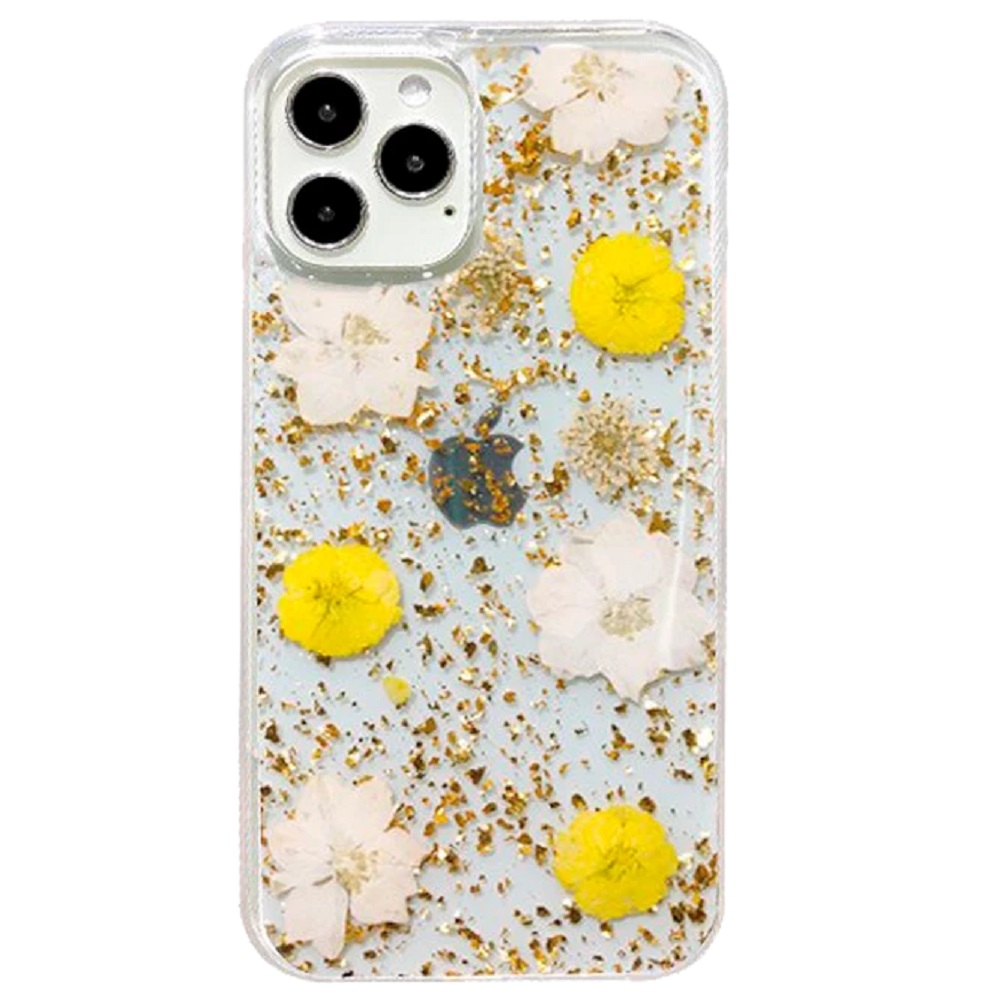 Купить Чехол K-Doo Case FLOWERS для Apple iPhone 12/12 Pro желтый (Yellow)  в Новосибирске по цене 1 800 р.