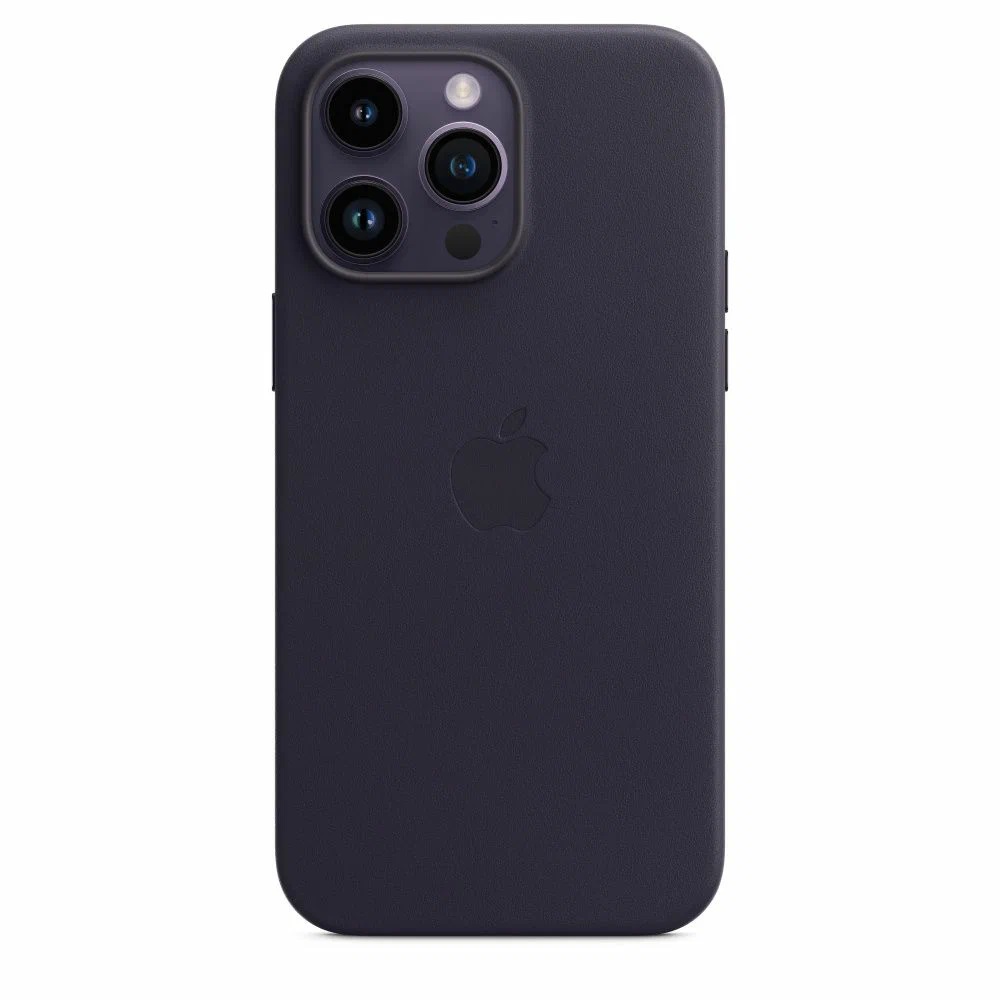 Купить Чехол Apple Leather Case для Apple iPhone 14 Pro Max with MagSafe  Фиолетовый (Deep Purple) в Новосибирске по цене 2 500 р.