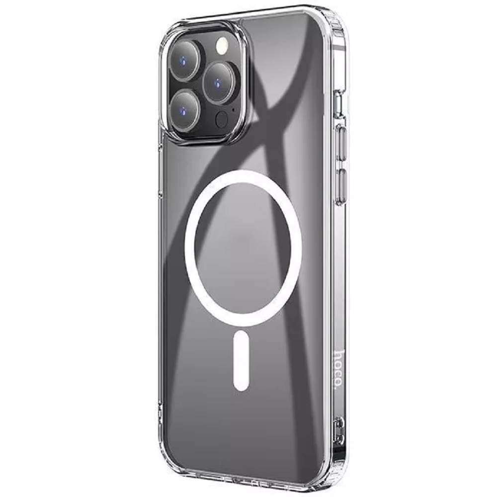 Купить Силиконовый чехол Clear case Magnetic на iPhone 13 Pro Max,  прозрачный TPU (Ice) в Новосибирске по цене 2 000 р.