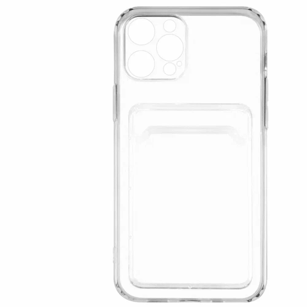 Купить Чехол прозрачный TPU Card Case с картхолдером на iPhone 12 Pro (Ice)  в Новосибирске по цене 600 р.